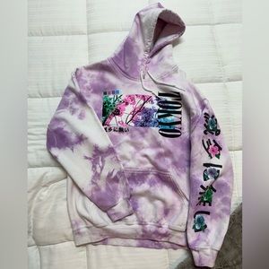 Rue 21, White and Purple, Large, Tokyo Hoodie